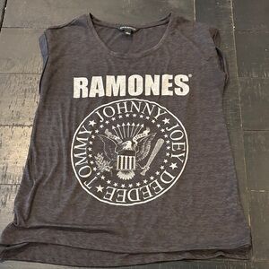 Rock & Republic Ramones Burnout Charcoal Tee T-shirt SMALL